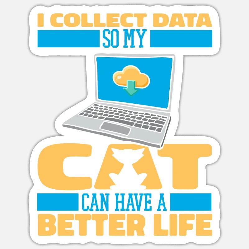 Data Science Data Analyst Katze Sticker Größe S (10 x 10 cm)