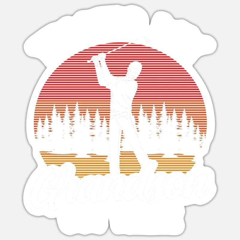 This is my grandson out there playing golf Sticker size S (10 x 10 cm)