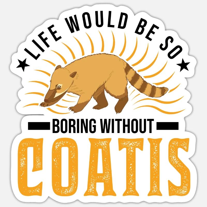 Coati Gift Proboscis Coati - Sticker size S (10 x 10 cm) - white matte