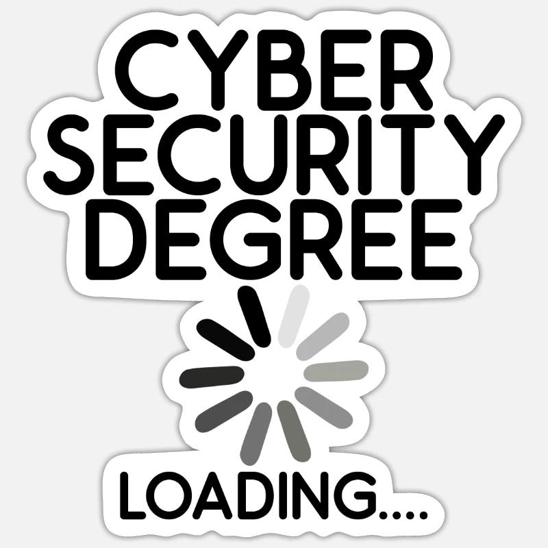 Cyber Security Degree Loading 2 Sticker Größe S (10 x 10 cm)