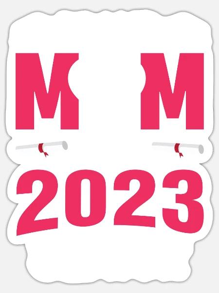 Lustige Stolze Mutter Eines Abschlussgeschenks - Sticker Größe S (10 x 10 cm) - Mattweiß