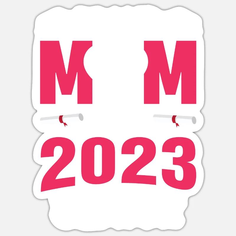 Lustige Stolze Mutter Eines Abschlussgeschenks - Sticker Größe S (10 x 10 cm) - Mattweiß