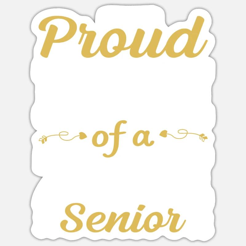 Lustige Stolze Mutter Eines Abschlussgeschenks Sticker Größe S (10 x 10 cm)