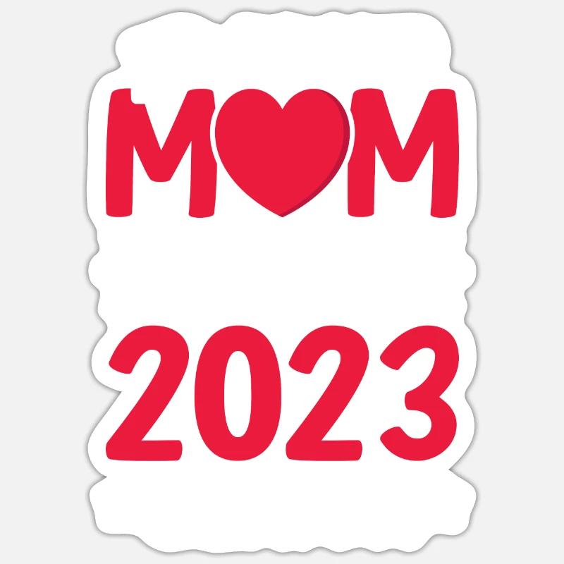 Lustige Stolze Mutter Eines Abschlussgeschenks - Sticker Größe S (10 x 10 cm) - Mattweiß