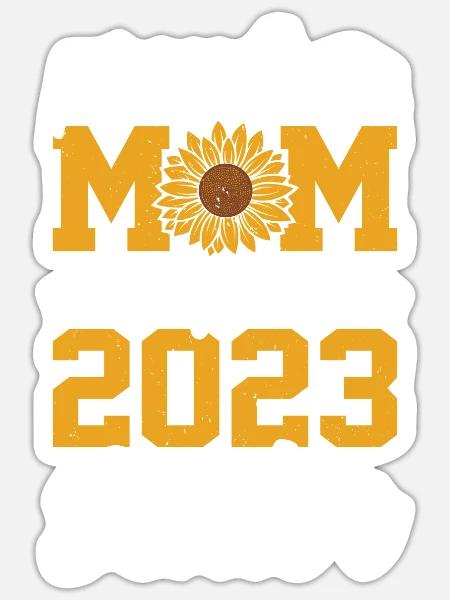Lustige Stolze Mutter Eines Abschlussgeschenks - Sticker Größe S (10 x 10 cm) - Mattweiß