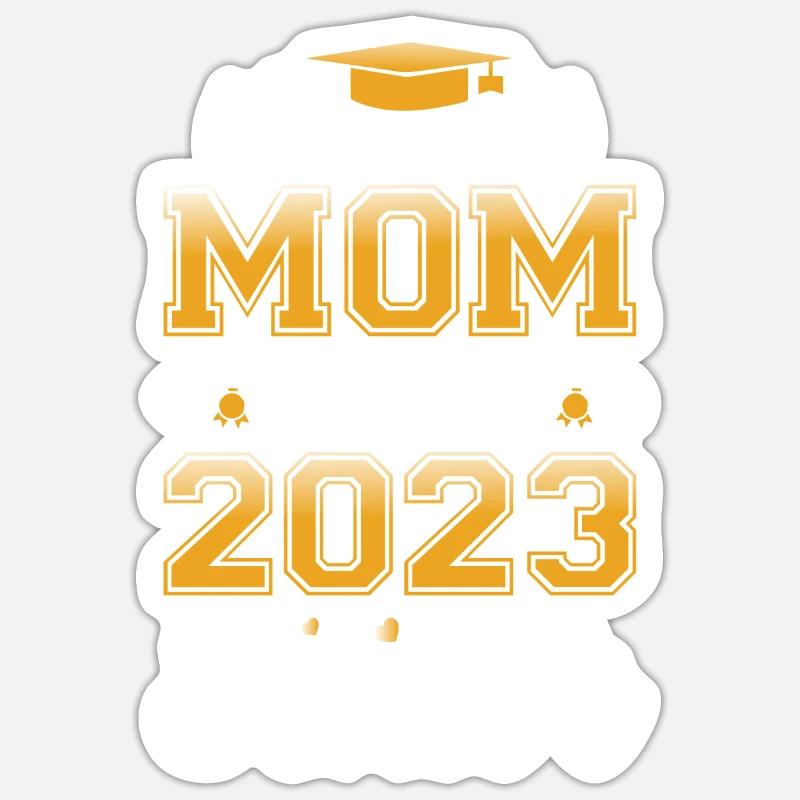 Lustige Stolze Mutter Eines Abschlussgeschenks - Sticker Größe S (10 x 10 cm) - Mattweiß