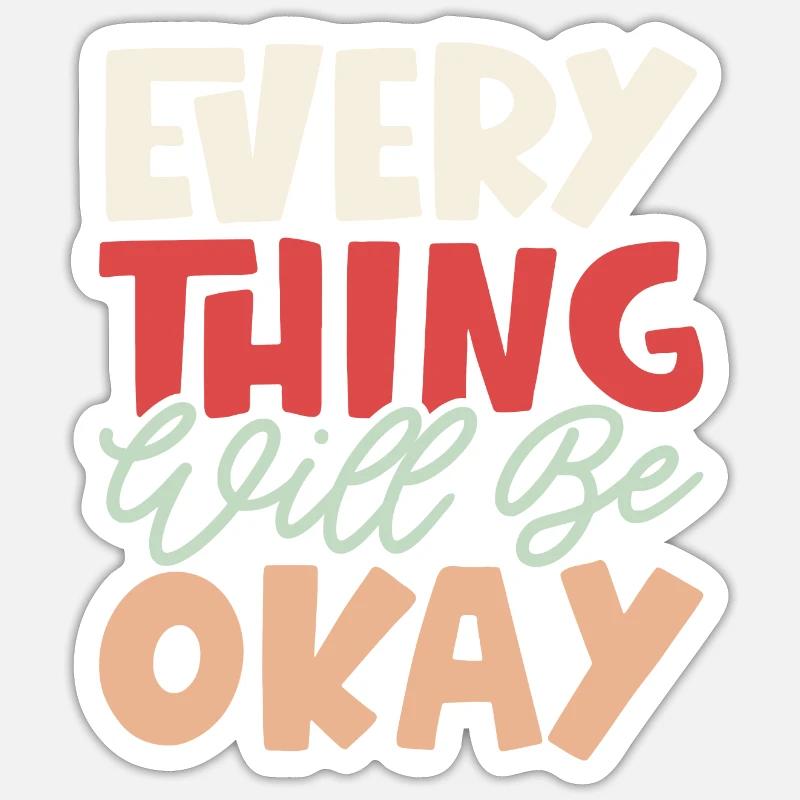 Alles wird gut - Sticker Größe S (10 x 10 cm) - Mattweiß