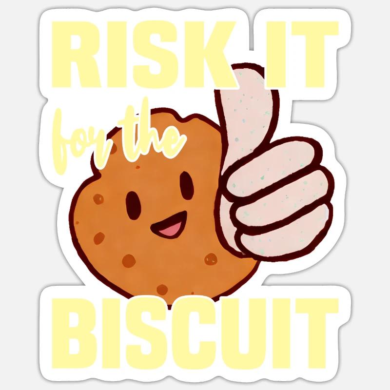 Risquez-le pour le biscuit - Sticker taille S (10 x 10 cm) - blanc mat