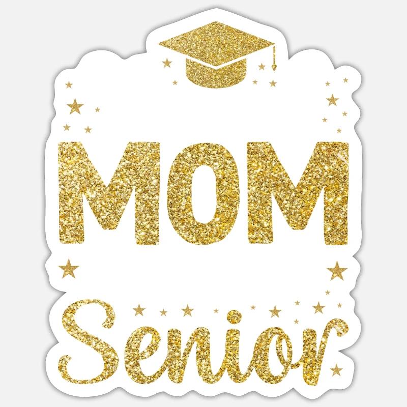 Lustige Stolze Mutter Eines Abschlussgeschenks Sticker Größe S (10 x 10 cm)