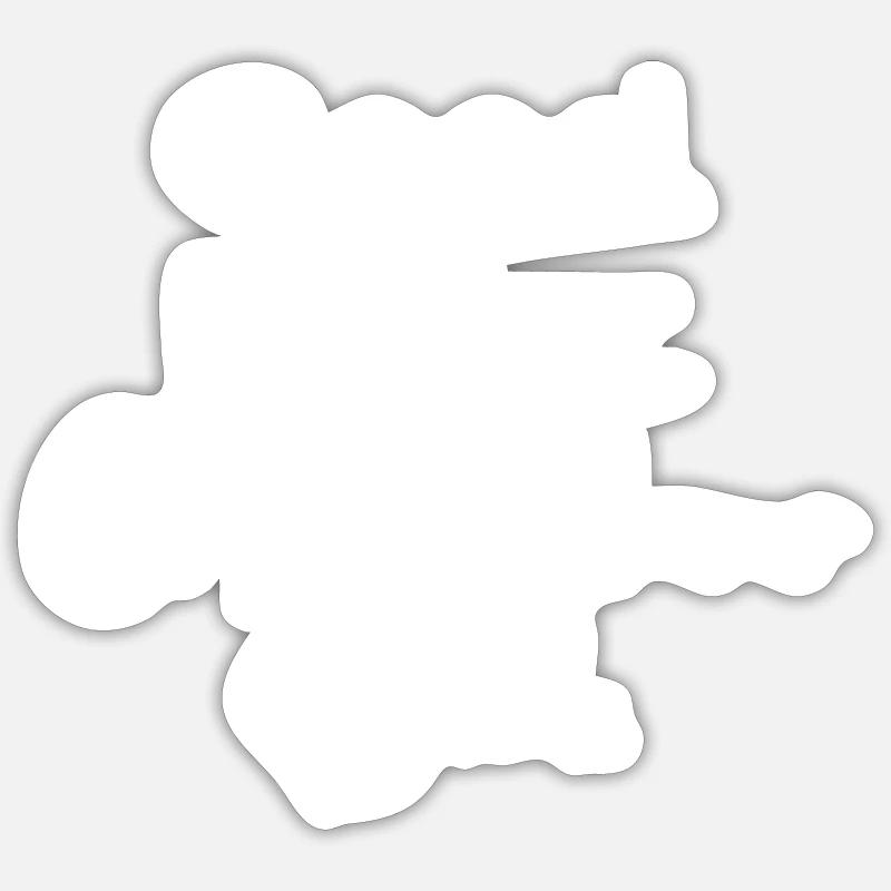 Chow Chow - Sticker taille S (10 x 10 cm) - blanc mat
