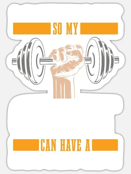 Powerlifting Powerlifter Katze - Sticker Größe S (10 x 10 cm) - Mattweiß