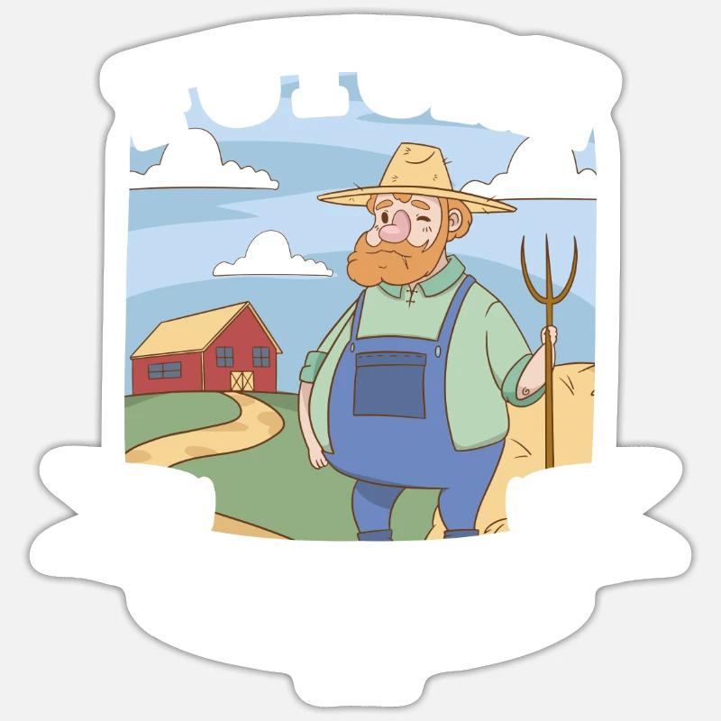 Future Farmer - Sticker Größe S (10 x 10 cm) - Mattweiß