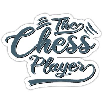The chess player - Sticker size S (10 x 10 cm) - white matte - Front
