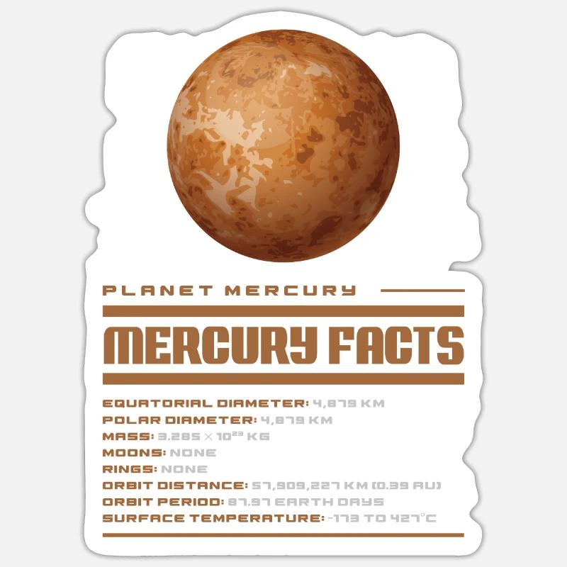 Mercury - Sticker size S (10 x 10 cm) - white matte