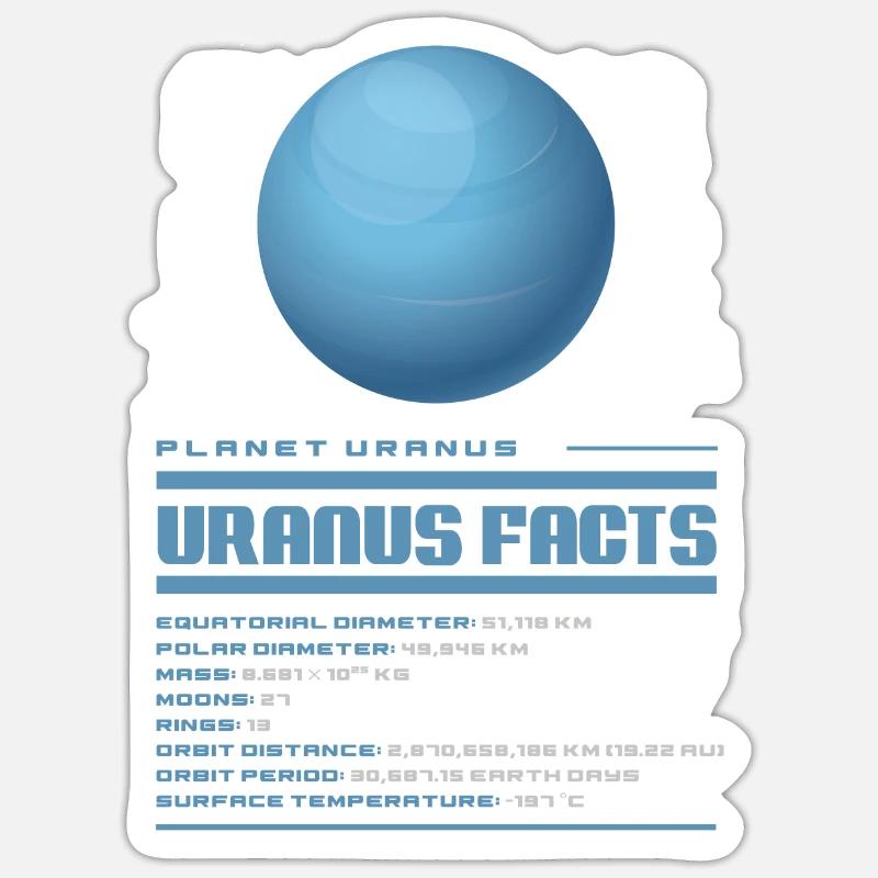 Uranus - Sticker taille S (10 x 10 cm) - blanc mat