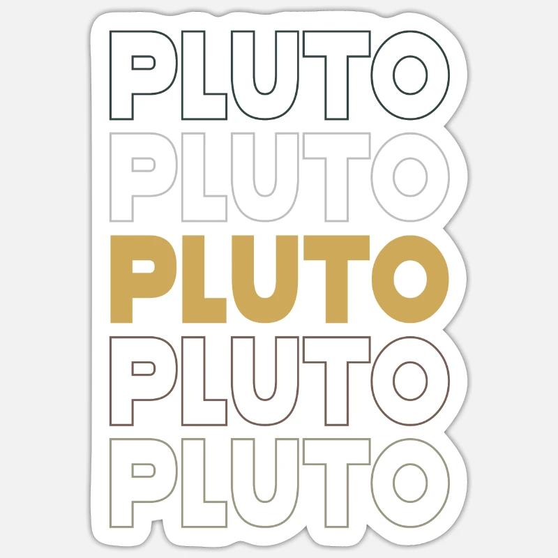 Pluto - Sticker size S (10 x 10 cm) - white matte