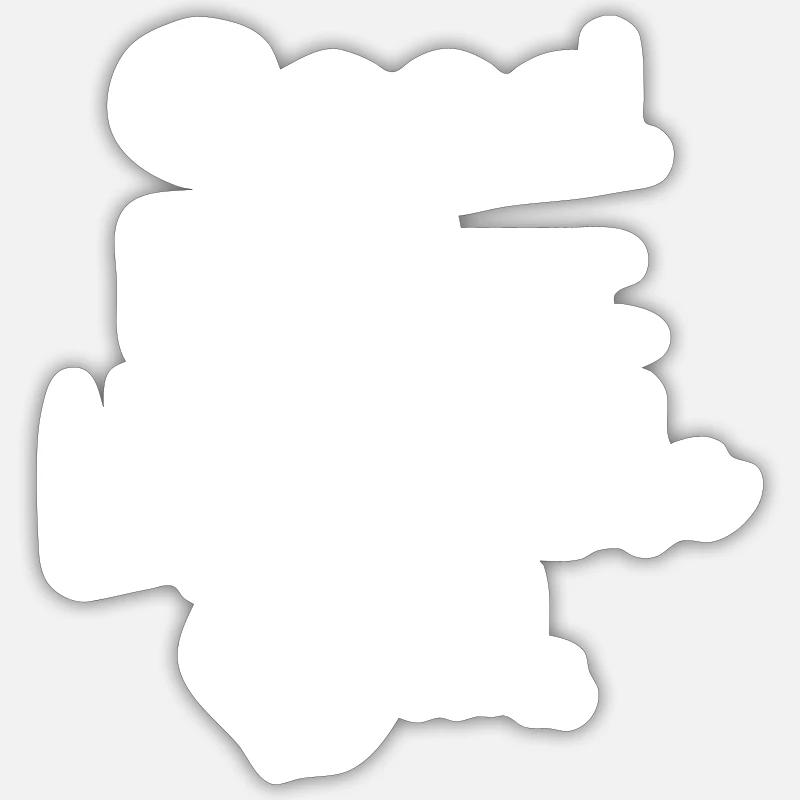 Labradoodle - Sticker taille S (10 x 10 cm) - blanc mat