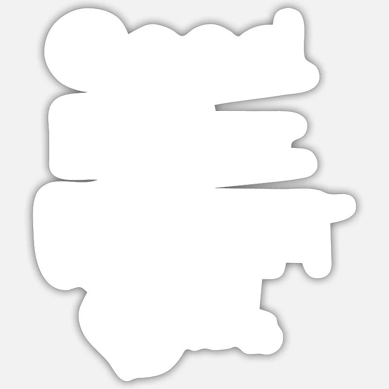 Whippet - Sticker taille S (10 x 10 cm) - blanc mat