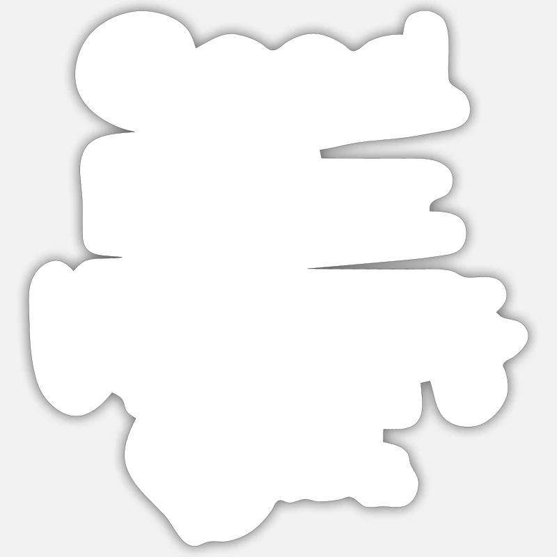 Keeshond - Sticker size S (10 x 10 cm) - white matte