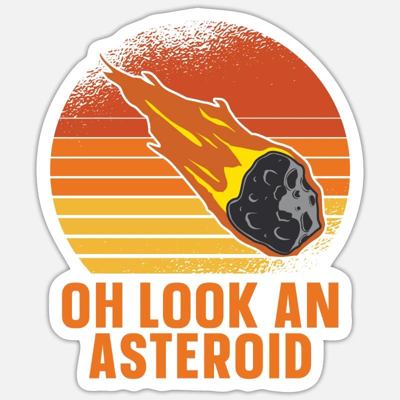 Space Space Astroid Diversion - Sticker size S (10 x 10 cm) - white matte