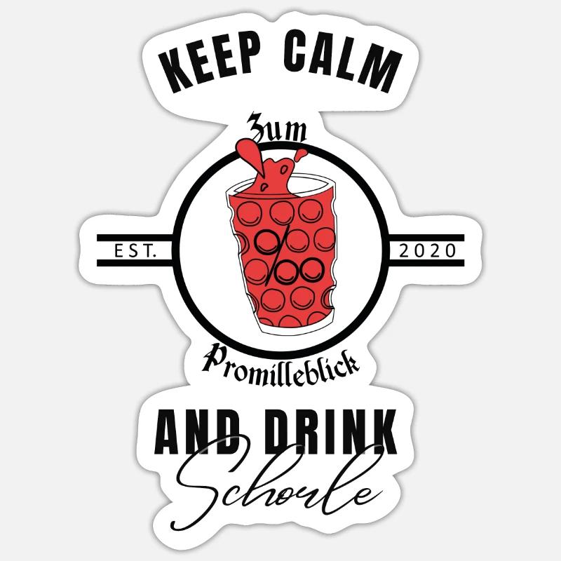 keep calm Sticker Größe S (10 x 10 cm)