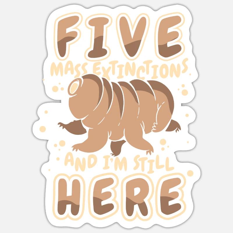 Bärtierchen Sticker Größe S (10 x 10 cm)