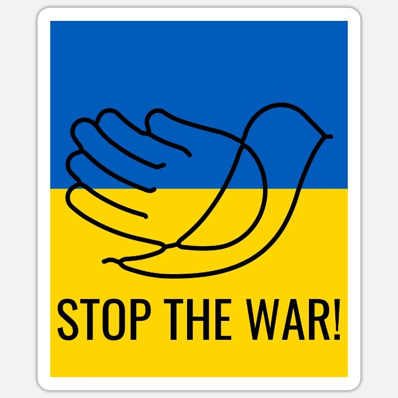 Stop the war - Sticker Größe S (10 x 10 cm) - Mattweiß