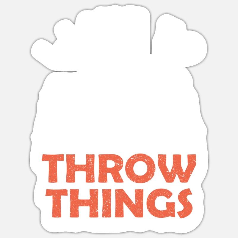 Diskus I Like To Throw Things Diskuswerfer Sticker Größe S (10 x 10 cm)