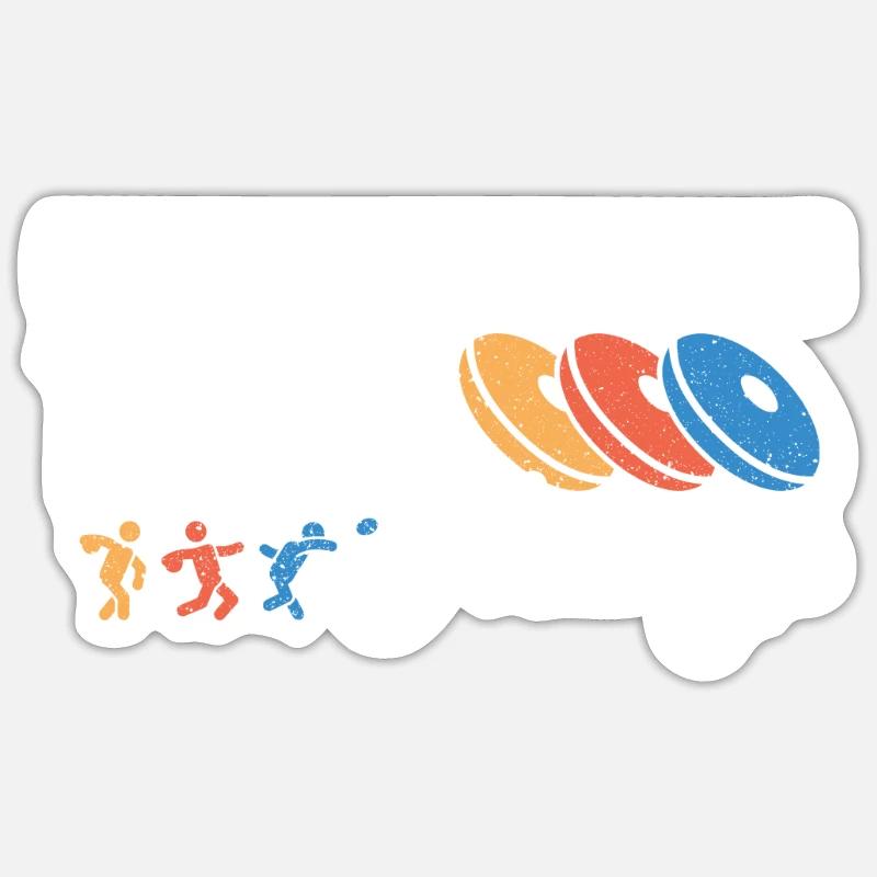 Diskus J’aime lancer des choses Lanceur de disque Sticker taille S (10 x 10 cm)