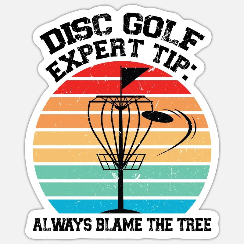 Discgolfer Discgolf Discgolfing Geschenk - Sticker Größe S (10 x 10 cm) - Mattweiß