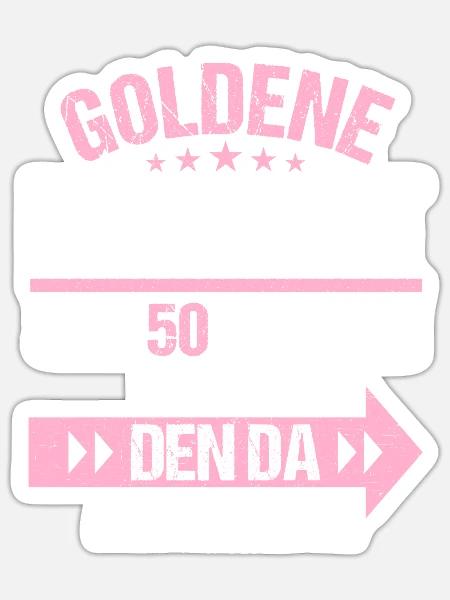 50 verheiratet Goldene Hochzeit 50.Hochzeitstag - Sticker Größe S (10 x 10 cm) - Mattweiß