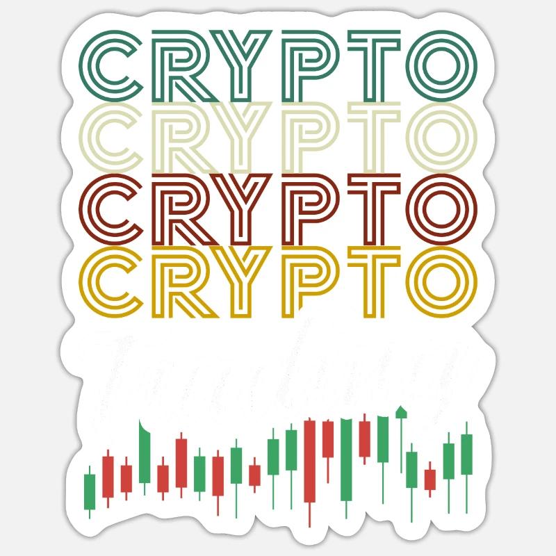 Krypto Handel Trading Trader Crypto Traden - Sticker Größe S (10 x 10 cm) - Mattweiß
