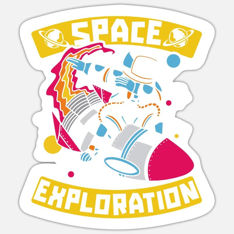 Colonisation spatiale des fusées spatiales Sticker taille S (10 x 10 cm)