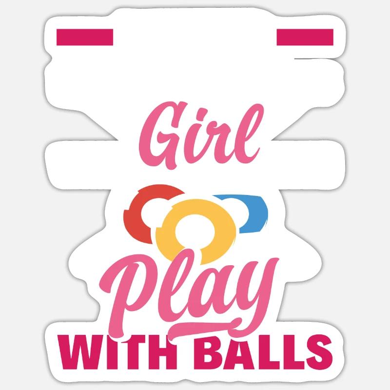 Billard Mädchen Frauen - Sticker Größe S (10 x 10 cm) - Mattweiß