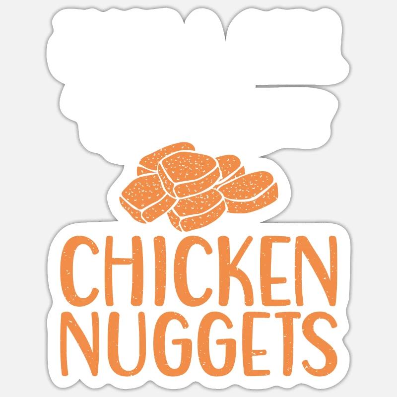 Cadeaux de pépites de poulet - Sticker taille S (10 x 10 cm) - blanc mat
