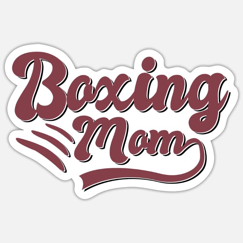 Boxen Mama Geschenk - Sticker Größe S (10 x 10 cm) - Mattweiß