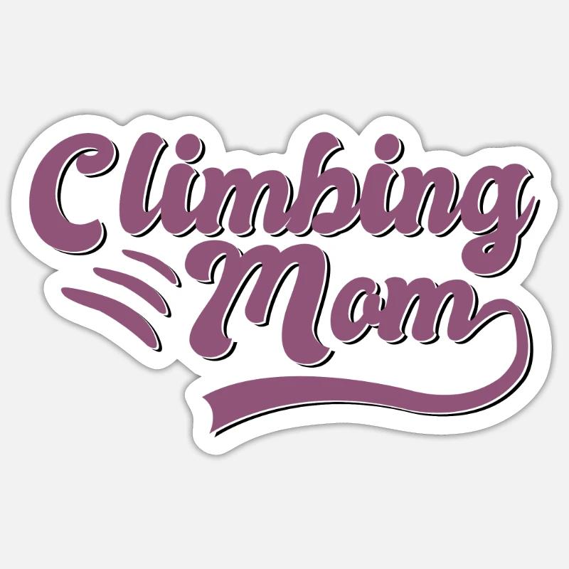 Climbing Mama Gift - Sticker size S (10 x 10 cm) - white matte