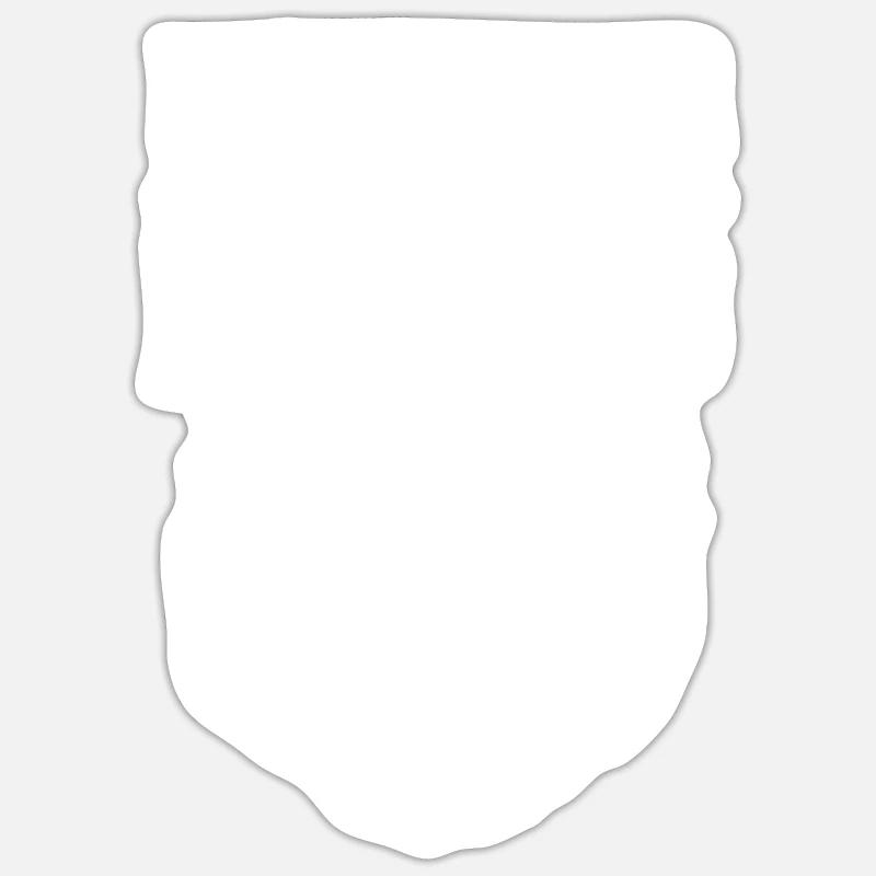 Ingenieur mit Bärt - Sticker Größe S (10 x 10 cm) - Mattweiß