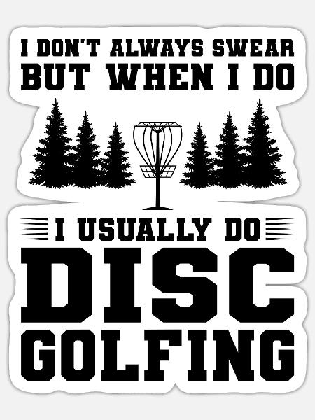 Discgolfer Discgolf Discgolfing Geschenk - Sticker Größe S (10 x 10 cm) - Mattweiß