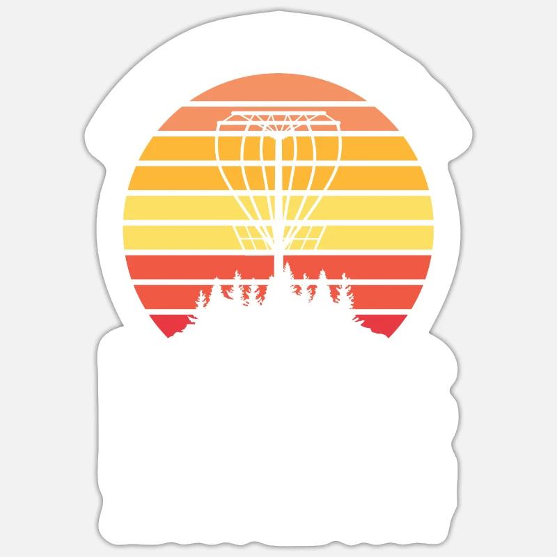 Discgolfer Discgolf Discgolfing Geschenk - Sticker Größe S (10 x 10 cm) - Mattweiß