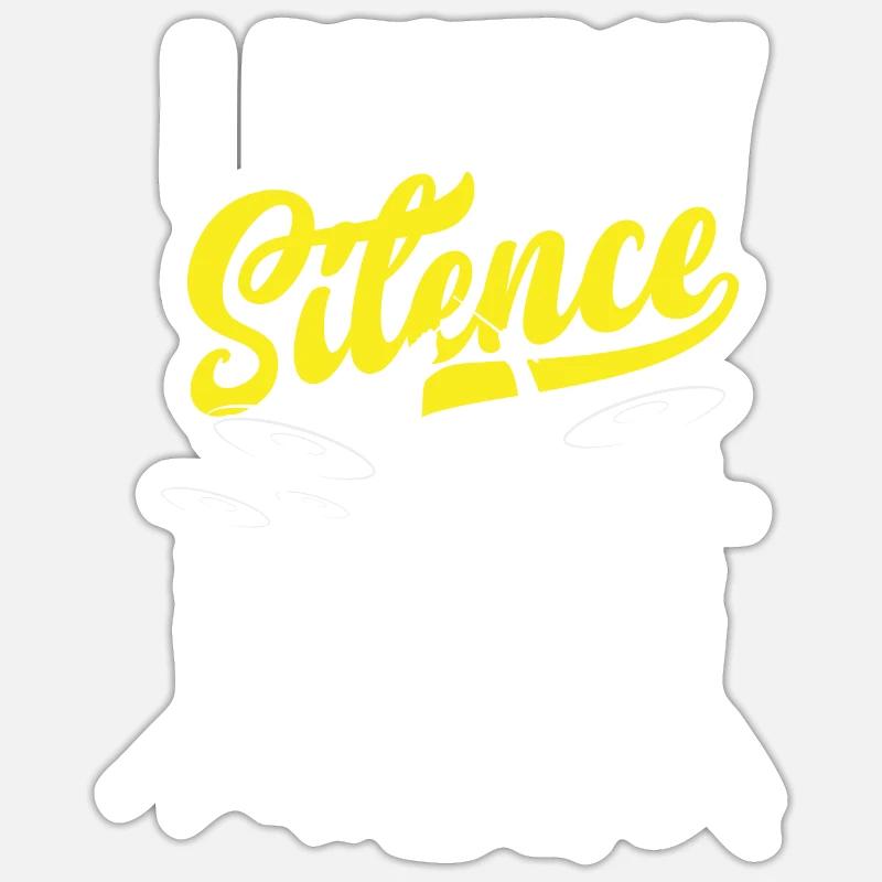 Drums Drummer Gift - Sticker taille S (10 x 10 cm) - blanc mat