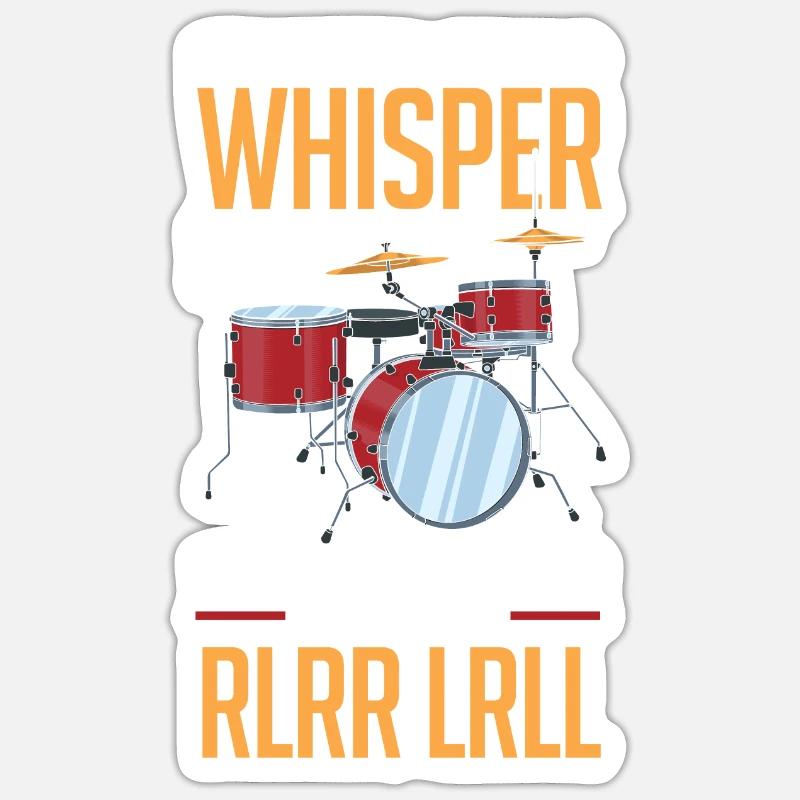 Drums Drummer Gift - Sticker size S (10 x 10 cm) - white matte