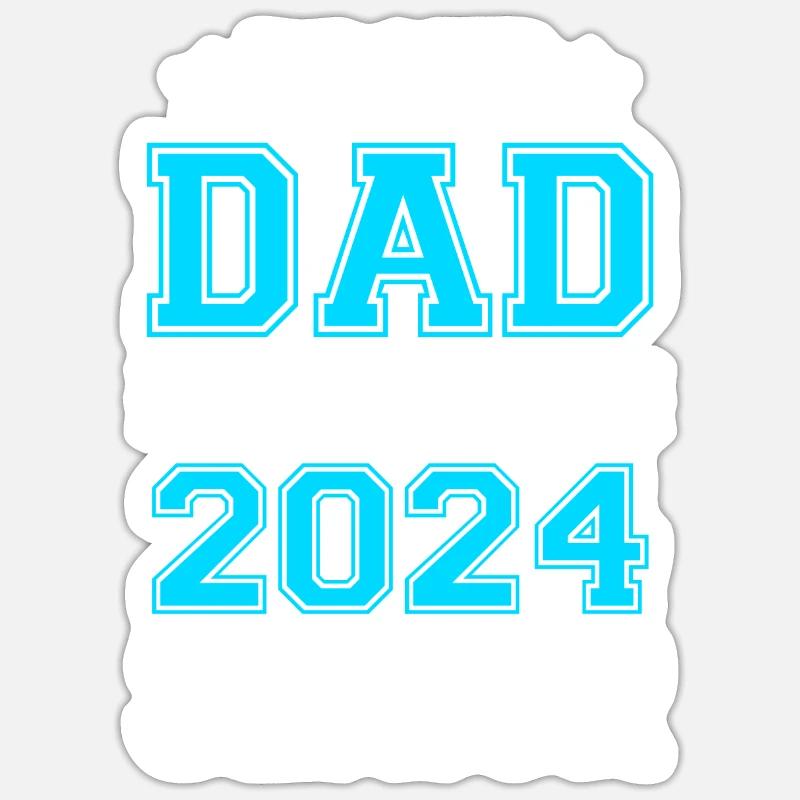 Lustige Stolzer Vater Eines Abschlussgeschenks - Sticker Größe S (10 x 10 cm) - Mattweiß