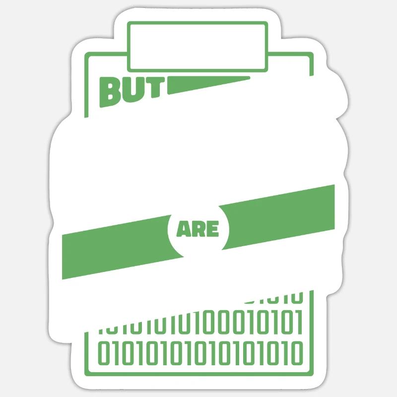 Developer Coder Programmer Funny - Sticker size S (10 x 10 cm) - white matte