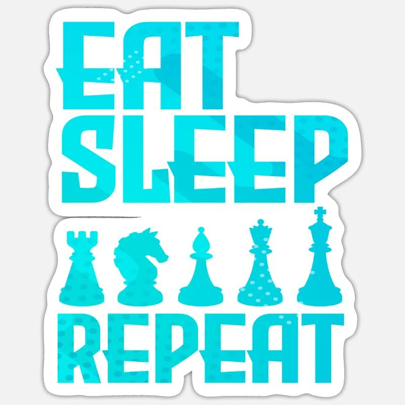 Échecs - Sticker taille S (10 x 10 cm) - blanc mat