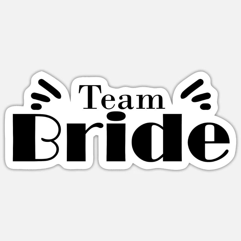Célébration de mariage nuptiale par équipe - Sticker taille S (10 x 10 cm) - blanc mat