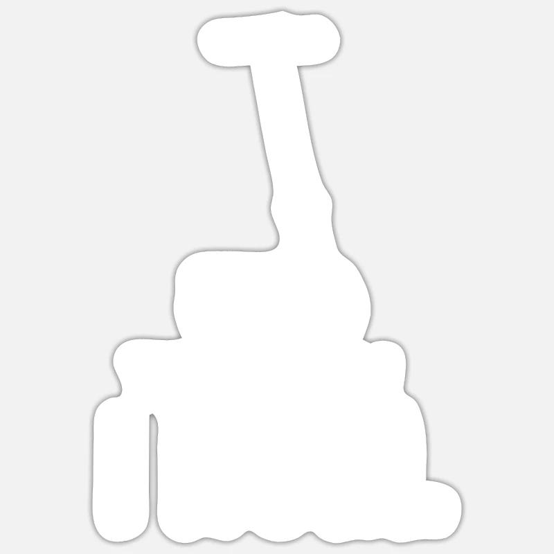 Scooter Roller Tretroller Geschenk - Sticker Größe S (10 x 10 cm) - Mattweiß