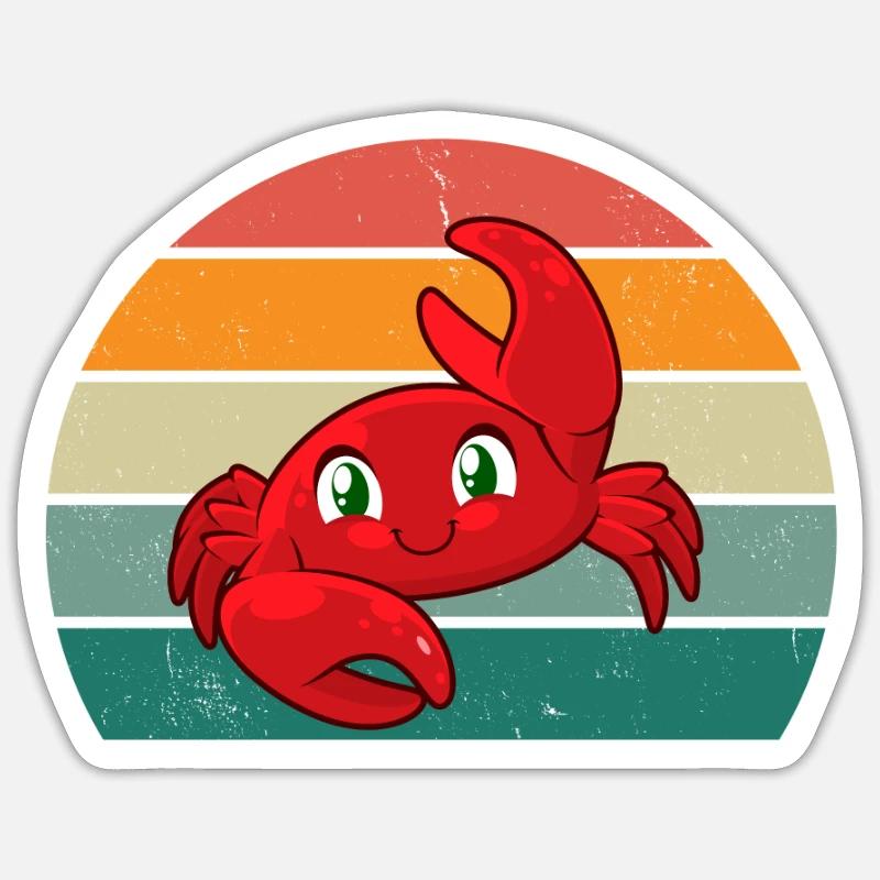 Crab Scabs Seafood Shellfish Crab Sticker size S (10 x 10 cm)