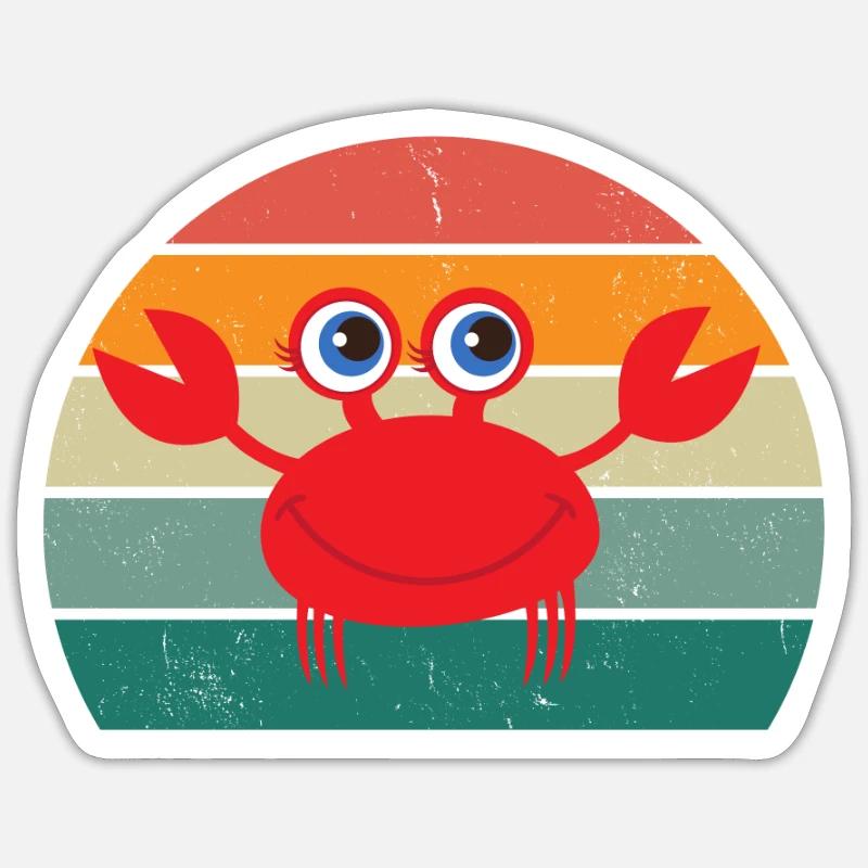 Crab Scabs Seafood Shellfish Crab Sticker size S (10 x 10 cm)