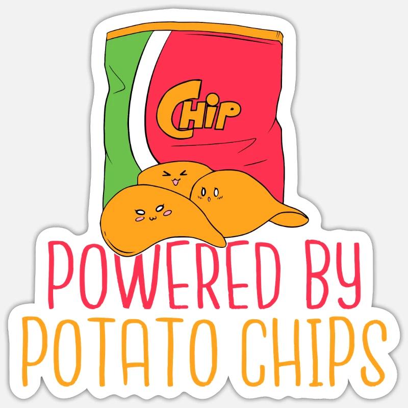 Potato Chips Gift - Sticker size S (10 x 10 cm) - white matte